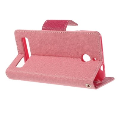 Sony Xperia E1 Mercury atvērams rozs maciņš (maks) / Vacins.lv