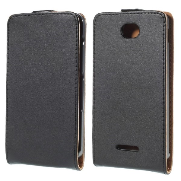 Klasisks atvēramais maciņš - melns (Xperia E4)