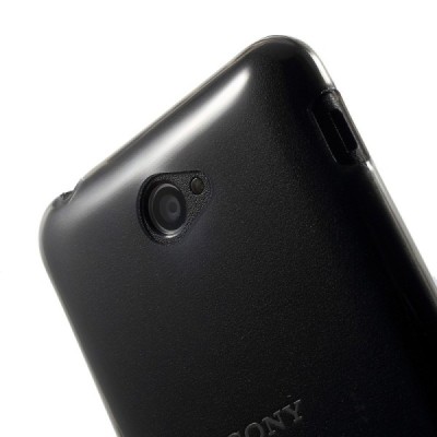Sony Xperia E4 dzidrs (caurspīdīgs) cieta silikona TPU pasaulē planākais pelēks apvalks / Vacins.lv