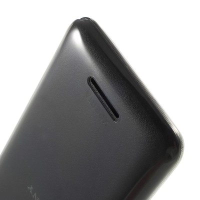 Sony Xperia E4 dzidrs (caurspīdīgs) cieta silikona TPU pasaulē planākais pelēks apvalks / Vacins.lv