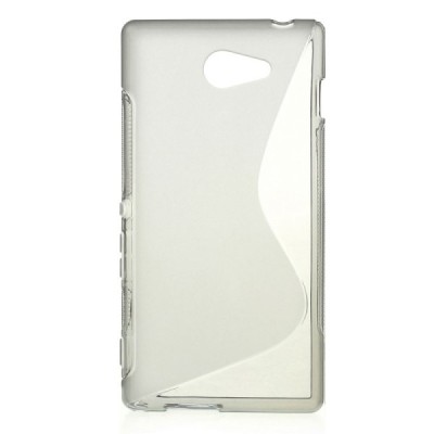 Sony Xperia M2 Aqua dzidrs cieta silikona (TPU) pelēks apvalks / Vacins.lv