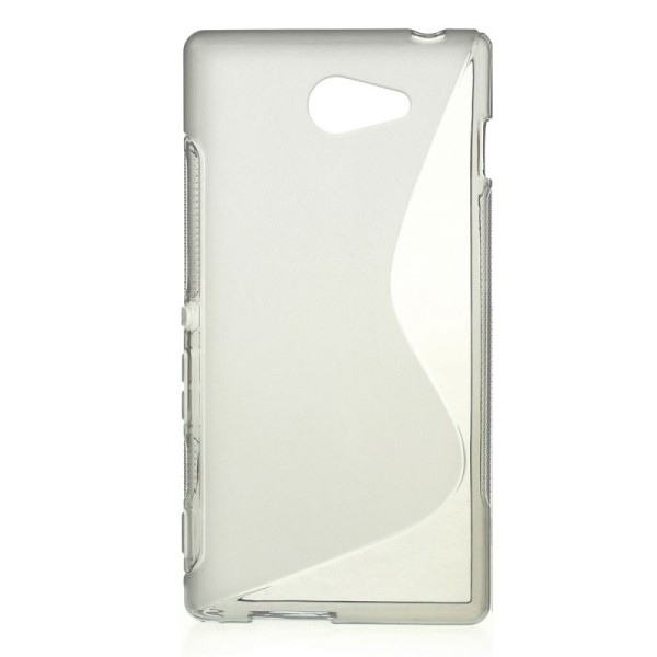 Cieta silikona (TPU) dzidrs apvalks - pelēks (Xperia M2 Aqua)