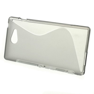 Sony Xperia M2 Aqua dzidrs cieta silikona (TPU) pelēks apvalks / Vacins.lv