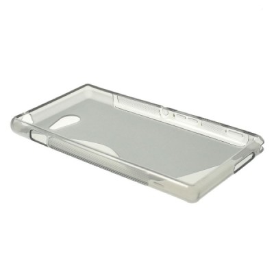 Sony Xperia M2 Aqua dzidrs cieta silikona (TPU) pelēks apvalks / Vacins.lv