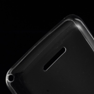 Sony Xperia E4g skaidrus (permatomas) kieto silikono TPU ploniausias pasaulyje dėklas / Priedai.lt