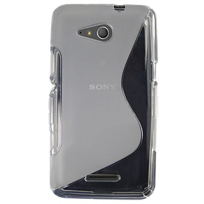 Sony Xperia E4g skaidrus (permatomas) kieto silikono TPU dėklas - nugarėlė / Priedai.lt