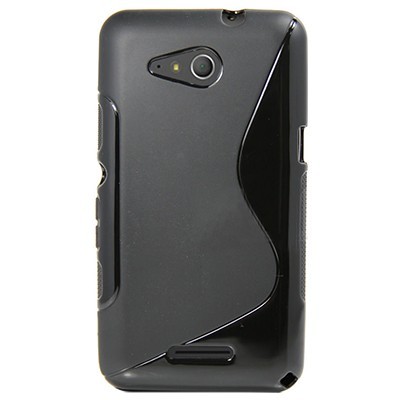 Sony Xperia E4g kieto silikono TPU juodas dėklas - nugarėlė / Priedai.lt