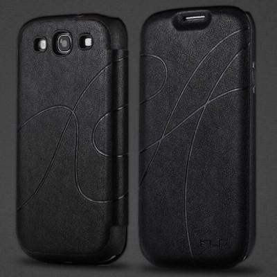 „Kalaideng“ Oscar atverčiamas juodas odinis Samsung Galaxy S3 dėklas / Priedai.lt