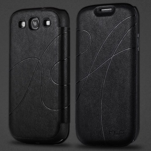 „Kalaideng“ Oscar atverčiamas dėklas - juodas (Galaxy S3)
