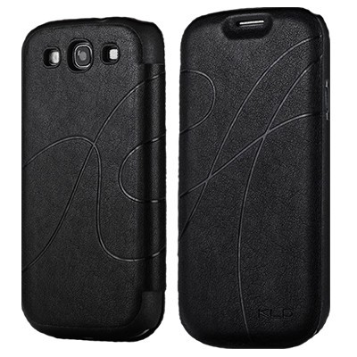 „Kalaideng“ Oscar atverčiamas juodas odinis Samsung Galaxy S3 dėklas / Priedai.lt