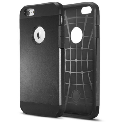 Pastiprinātas aizsardzības melns Apple iPhone 6 (6s) apvalks / Vacins.lv