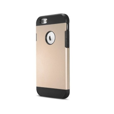 Sustiprintos apsaugos Apple iPhone 6 (6s) auksinis kieto silikono (TPU) ir plastiko dėklas / Priedai.lt