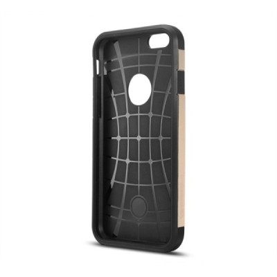 Sustiprintos apsaugos Apple iPhone 6 (6s) auksinis kieto silikono (TPU) ir plastiko dėklas / Priedai.lt