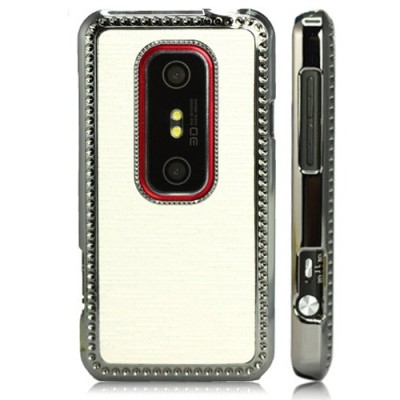 HTC Evo 3D balts spīdīga apvalka virsma / Vacins.lv