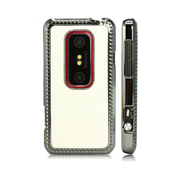 Blizgus dėklas - baltas (Evo 3D)