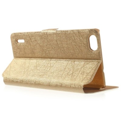 Huawei Honor 6 ādas atvēramais zelta TakeFans Charm maciņš / Vacins.lv