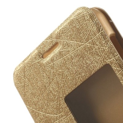 Huawei Honor 6 ādas atvēramais zelta TakeFans Charm maciņš / Vacins.lv