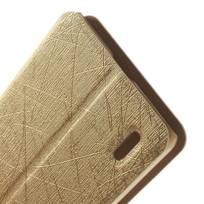 Huawei Honor 6 ādas atvēramais zelta TakeFans Charm maciņš / Vacins.lv