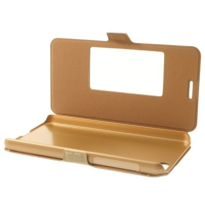 Huawei Honor 6 ādas atvēramais zelta TakeFans Charm maciņš / Vacins.lv