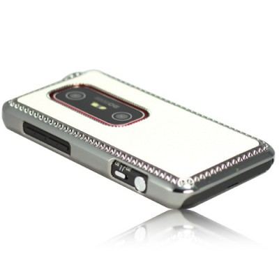 Blizgus HTC Evo 3D baltas dėklas / Priedai.lt