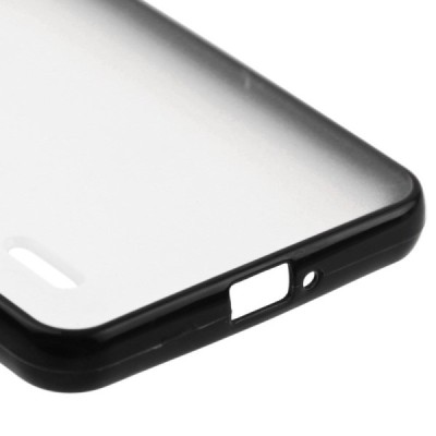 Dzidrs / melns cieta silikona un plastmasas Huawei Honor 6 bamperis, apvalks / vacins.lv