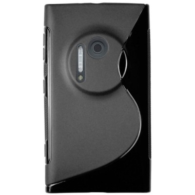 Nokia Lumia 1020 kieto silikono TPU juodas dėklas - nugarėlė / Priedai.lt