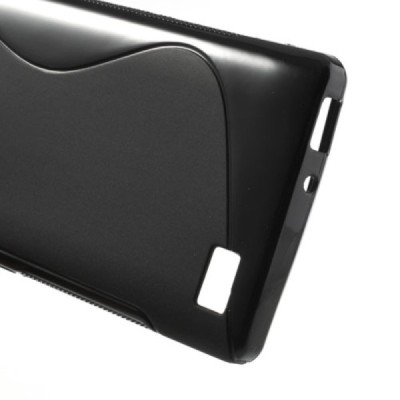 Huawei Honor 3C matēts cieta silikona (TPU) melns apvalks / Vacins.lv