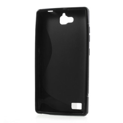 Huawei Honor 3C matēts cieta silikona (TPU) melns apvalks / Vacins.lv