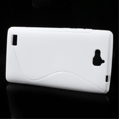 Huawei Honor 3C matēts cieta silikona (TPU) balts apvalks / Vacins.lv