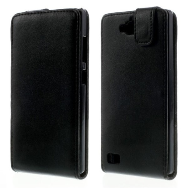 Klasisks atvēramais maciņš - melns (Honor 3C)