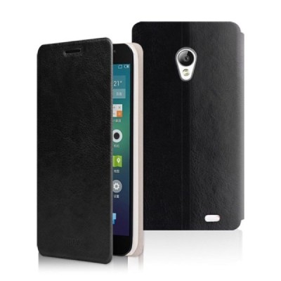 Meizu MX3 „Mofi“ Rui sērijas melns ādas atvērams maciņš / Vacins.lv