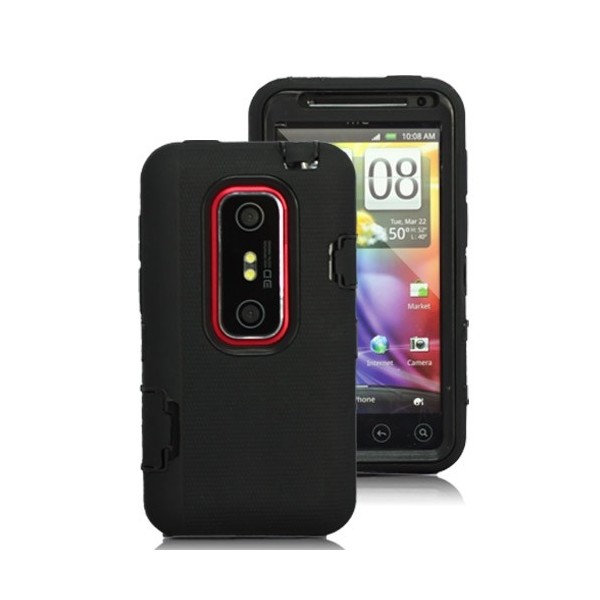 Dvigubas dėklas - juodas (Evo 3D)