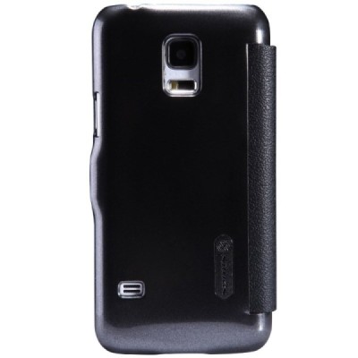 Samsung Galaxy S5 mini (G800) Nillkin Fresh atvēramais melns maciņš / Vacins.lv
