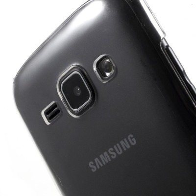 Samsung Galaxy J1 plastmasas dzidrs (caurspīdīgs) apvalks / Vacins.lv