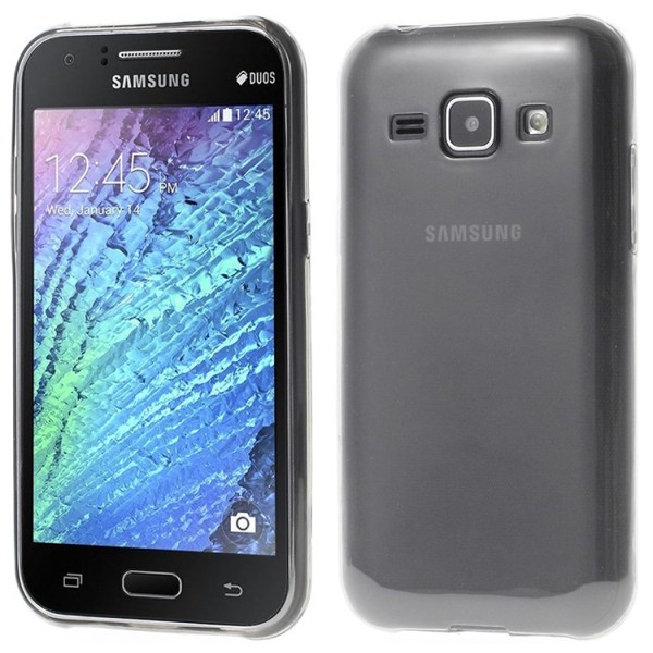 Planākais TPU dzidrs apvalks - pelēks (Galaxy J1 2015)