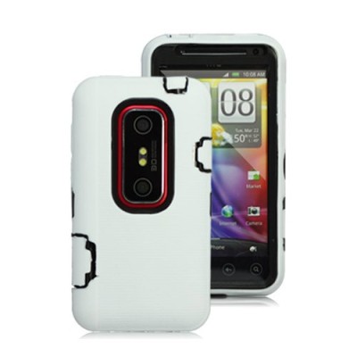 Dvigubas HTC Evo 3D baltas dėklas / Priedai.lt