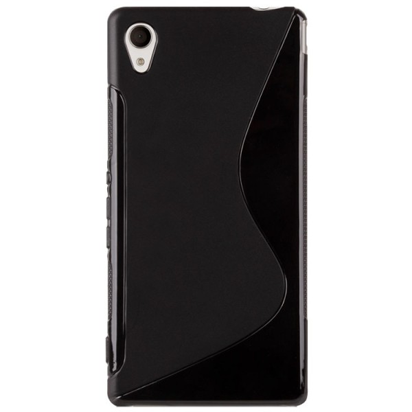 Kieto silikono (TPU) dėklas - juodas (Xperia M4 Aqua)