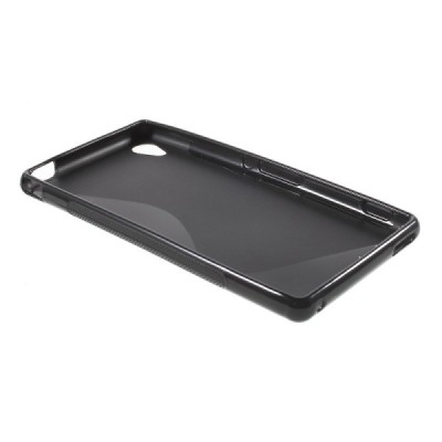 Sony Xperia M4 Aqua kieto silikono TPU juodas dėklas - nugarėlė / Priedai.lt