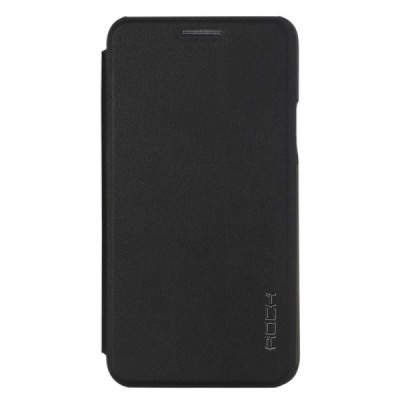 Rock Uni atverčiamas Samsung Galaxy A3 juodas odinis dėklas / Priedai.lt