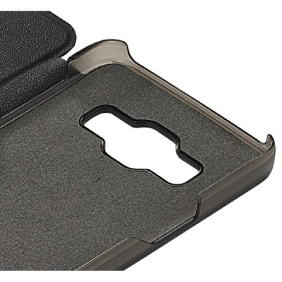 Samsung Galaxy A3 Rock Uni ādas atvēramais melns maciņš / Vacins.lv