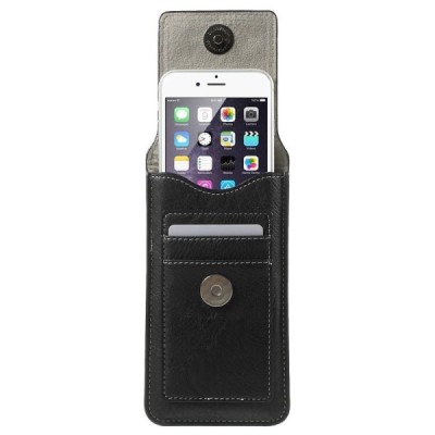 Universāls aizverams melns maciņš, ar kabatiņu kartem ielikt un iespēju piestiprināt pie siksnas (L izmērs) / Vacins.lv