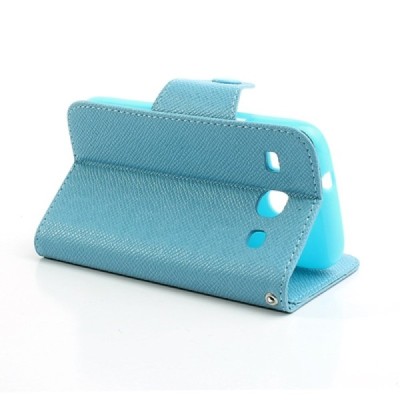 MLT atvēramais Samsung Galaxy Core zils maciņš / Vacins.lv