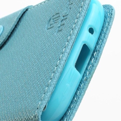 MLT atvēramais Samsung Galaxy Core zils maciņš / Vacins.lv