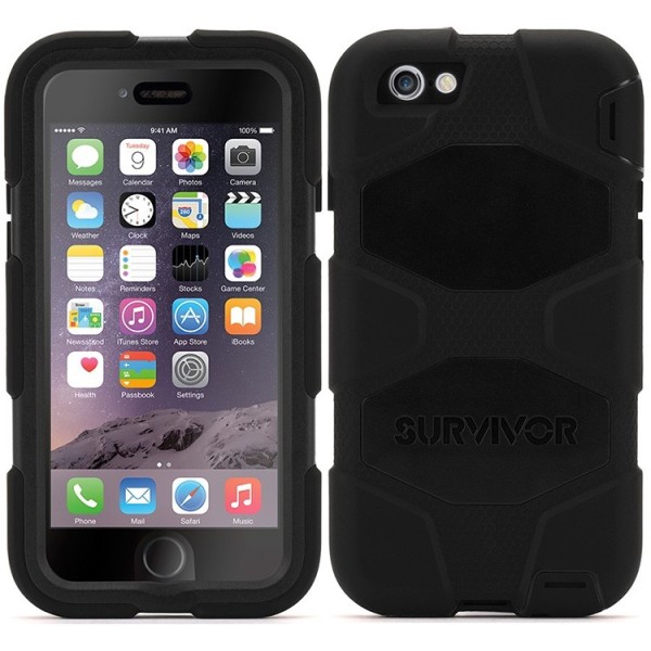 „Griffin“ Survivor All-Terrain dėklas - juodas (iPhone 6 / 6s)