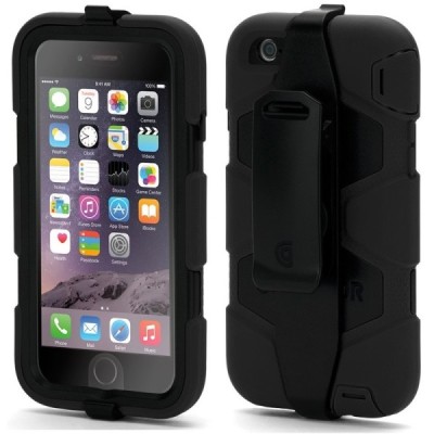 „Griffin“ Survivor All-Terrain juodas Apple iPhone 6 (6s) sustiprintos apsaugos (kario) dėklas / Priedai.lt
