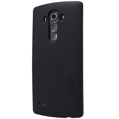 LG G4 (H815) Nillkin Frosted Shield juodas plastikinis dėklas + apsauginė ekrano plėvelė / Priedai.lt