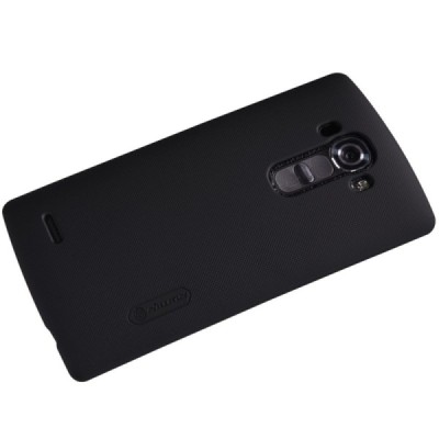 LG G4 (H815) Nillkin Frosted Shield juodas plastikinis dėklas + apsauginė ekrano plėvelė / Priedai.lt