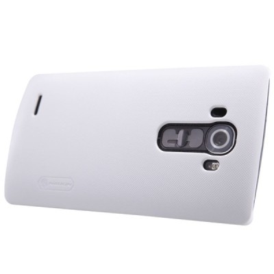 LG G4 (H815) Nillkin Frosted Shield balts plastmasas apvalks + ekrāna aizsargplēve / Vacins.lv