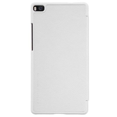 Prabangus „Nillkin“ Qin serijos baltas odinis atverčiamas Huawei P8 dėklas / Priedai.lt
