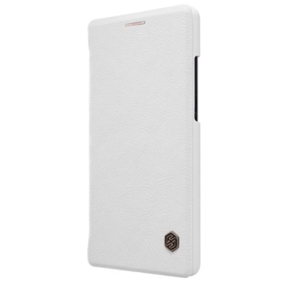 Prabangus „Nillkin“ Qin serijos baltas odinis atverčiamas Huawei P8 dėklas / Priedai.lt